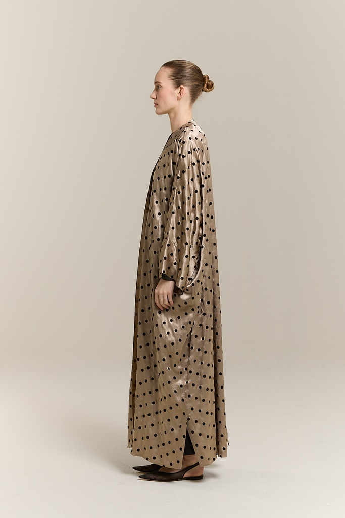 Velvet Polka Beige 