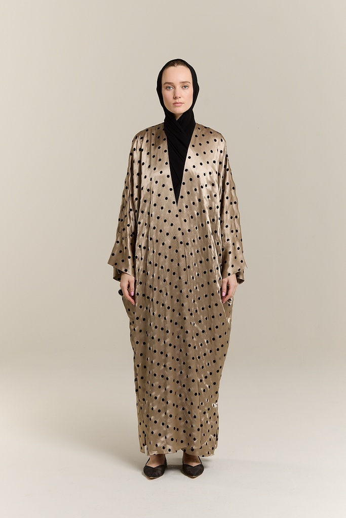 Velvet Polka Beige 