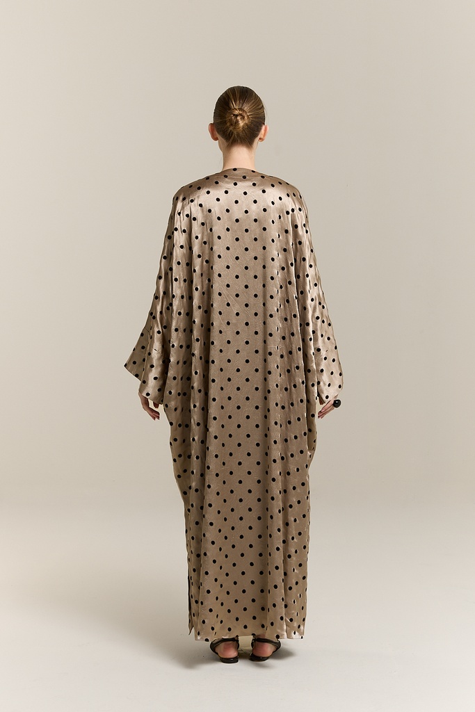 Velvet Polka Beige 