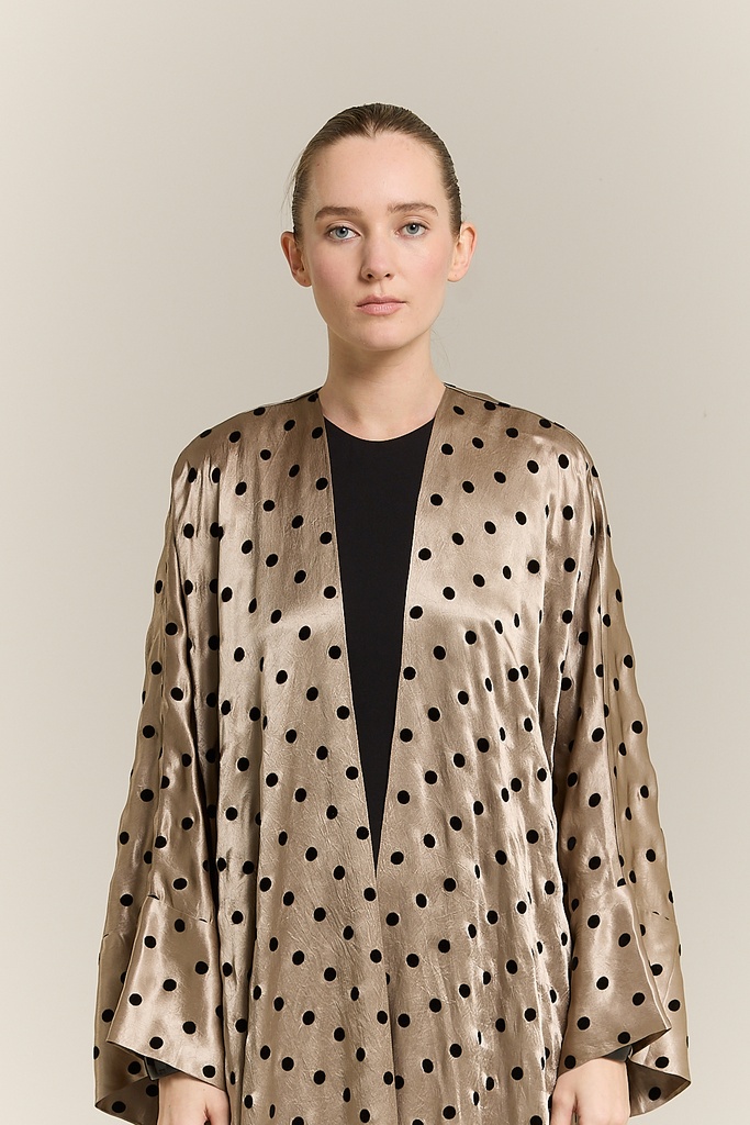 Velvet Polka Beige 