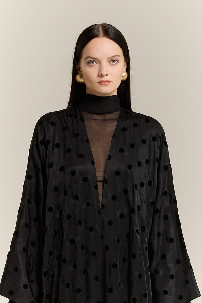 Velvet Polka Black 