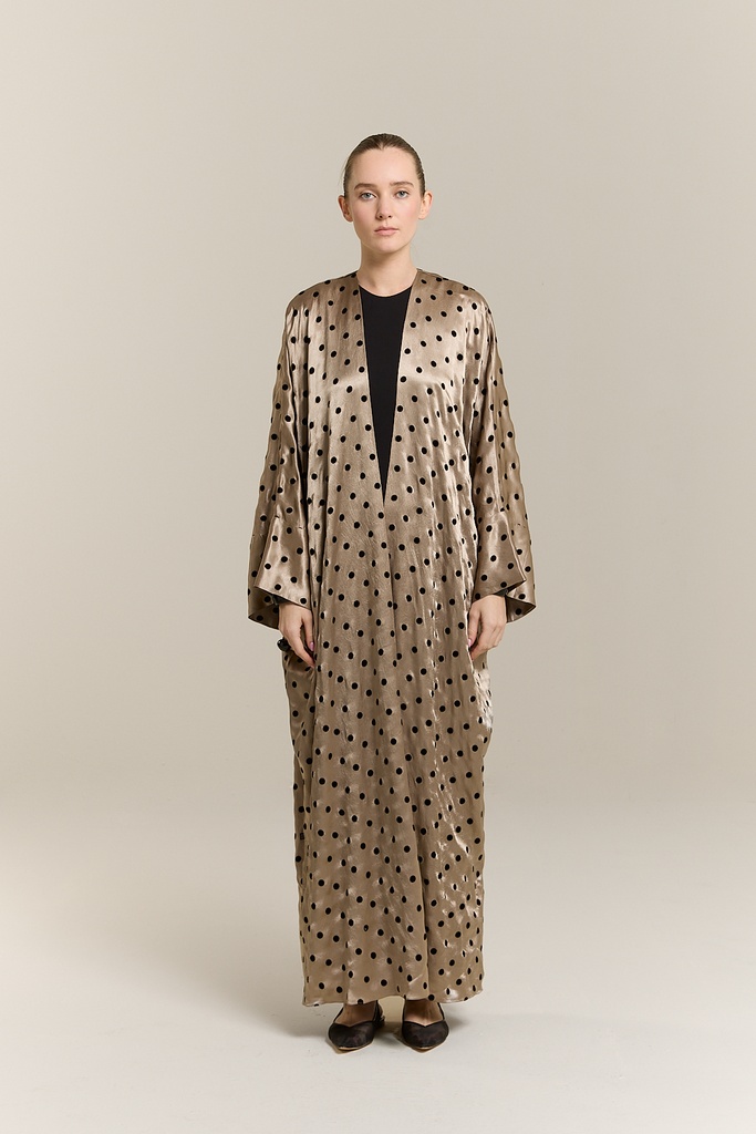 Velvet Polka Beige 